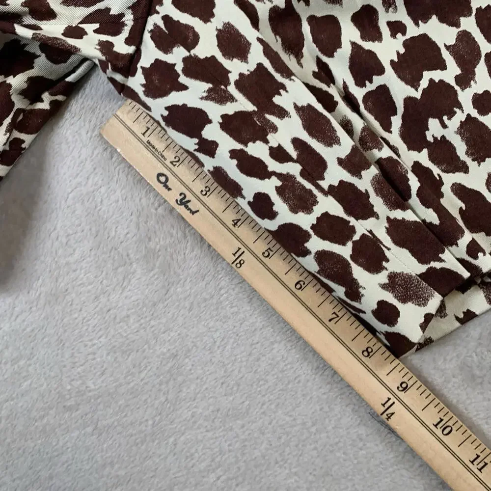 J.CREW Slim Bermuda‎ Shorts Womens 8 Brown Tan Giraffe Stretch Side Zipper NEW - Picture 13 of 15